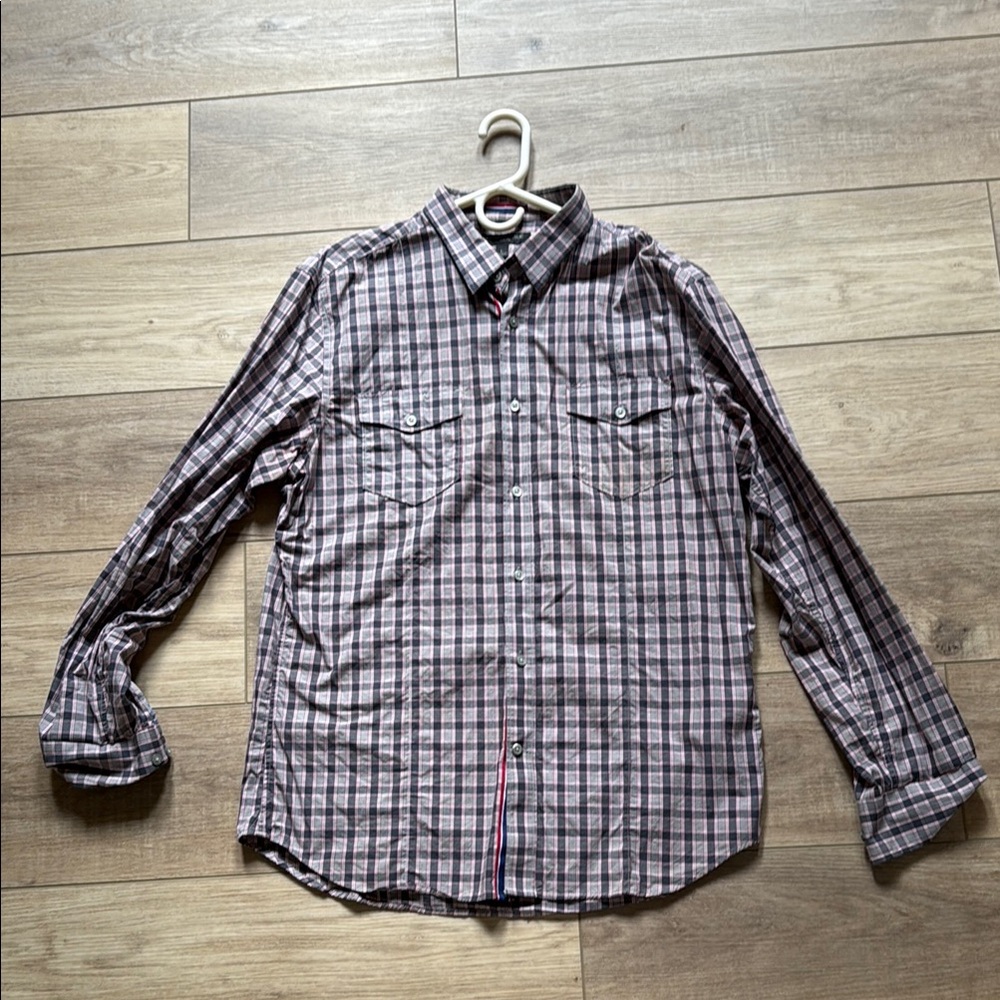 Banana Republic slim fit Men's Plaid Button-Up Shirt